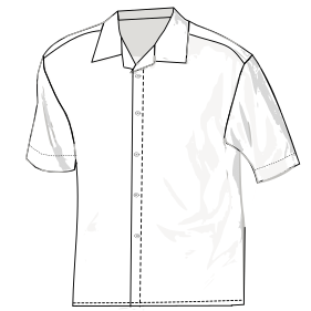 Fashion sewing patterns for MEN Shirts Bowling shirt 9355
